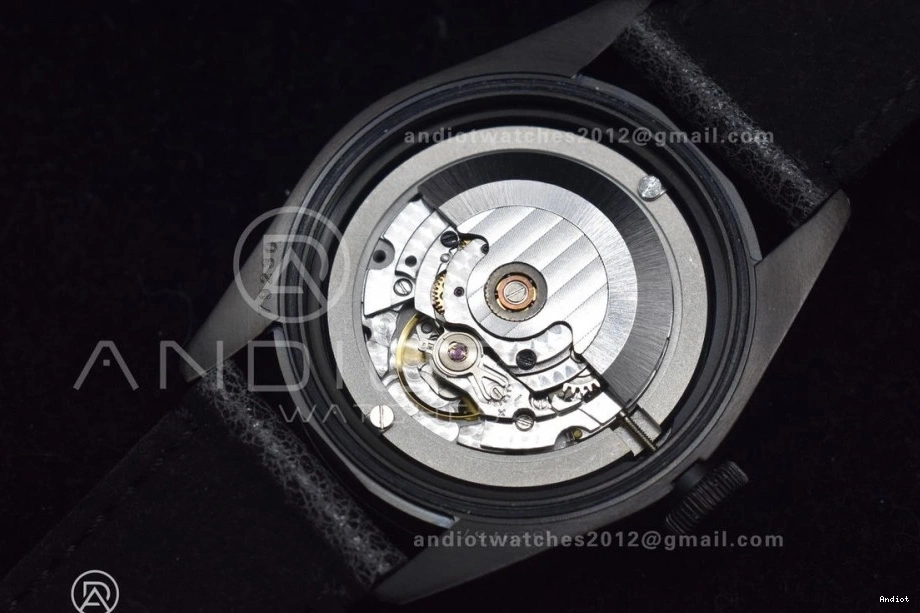 ZF Leather WrinkleFree 1:1 Edition Strap Best Dark 425 on V Bezel DLC Distressed Bay Black Black A2824 Heritage 0716